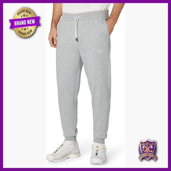 Men's Cotton Polyester Jogger Sweatpants with Elastic Waist and Drawcords